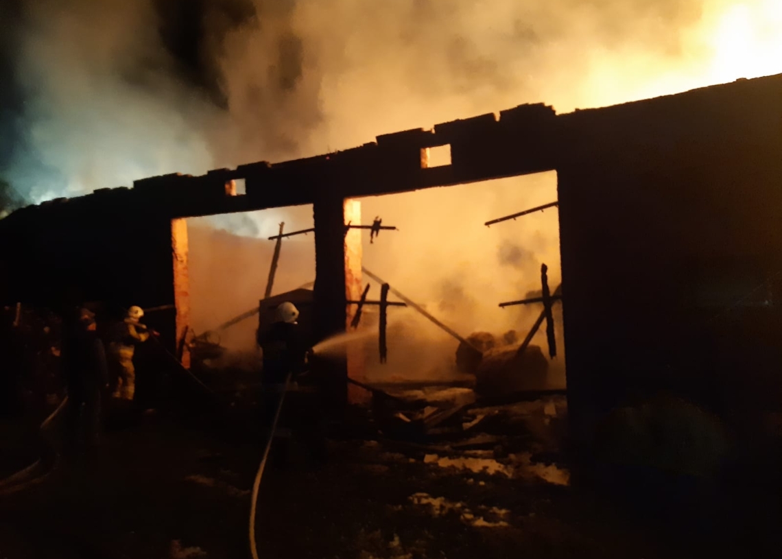 Pożar - Grójec Wielki. Foto. KP PSP Sieradz