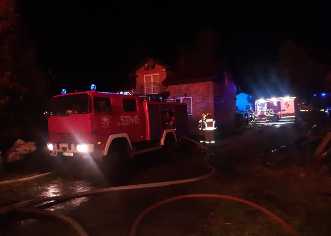 Pożar - Grójec Wielki. Foto. KP PSP Sieradz