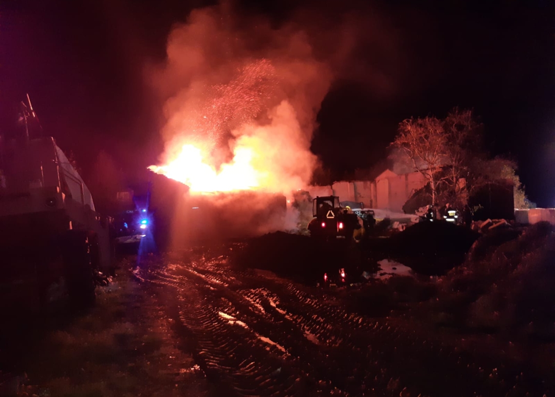 Pożar - Grójec Wielki. Foto. KP PSP Sieradz