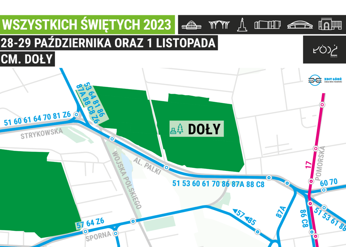 Jak dojechać na łódzkie cmentarze. Dowiezie do nich 8 linii specjalnych