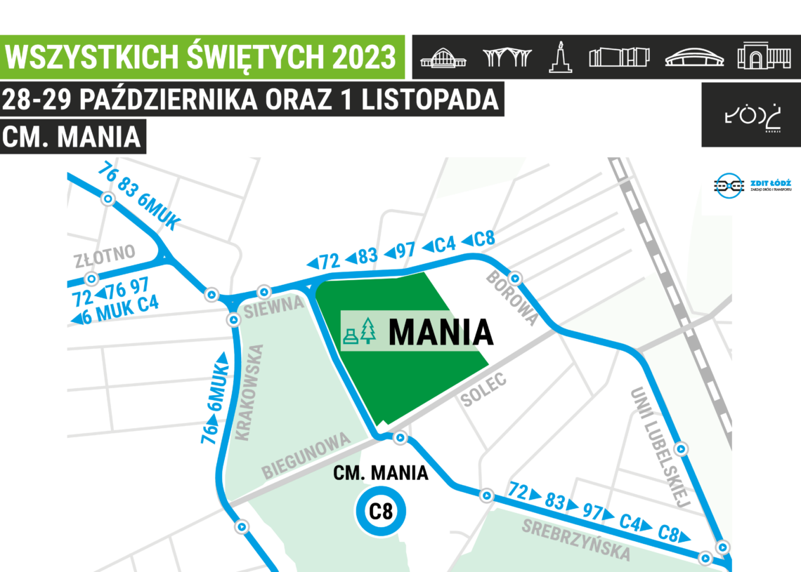 Jak dojechać na łódzkie cmentarze. Dowiezie do nich 8 linii specjalnych