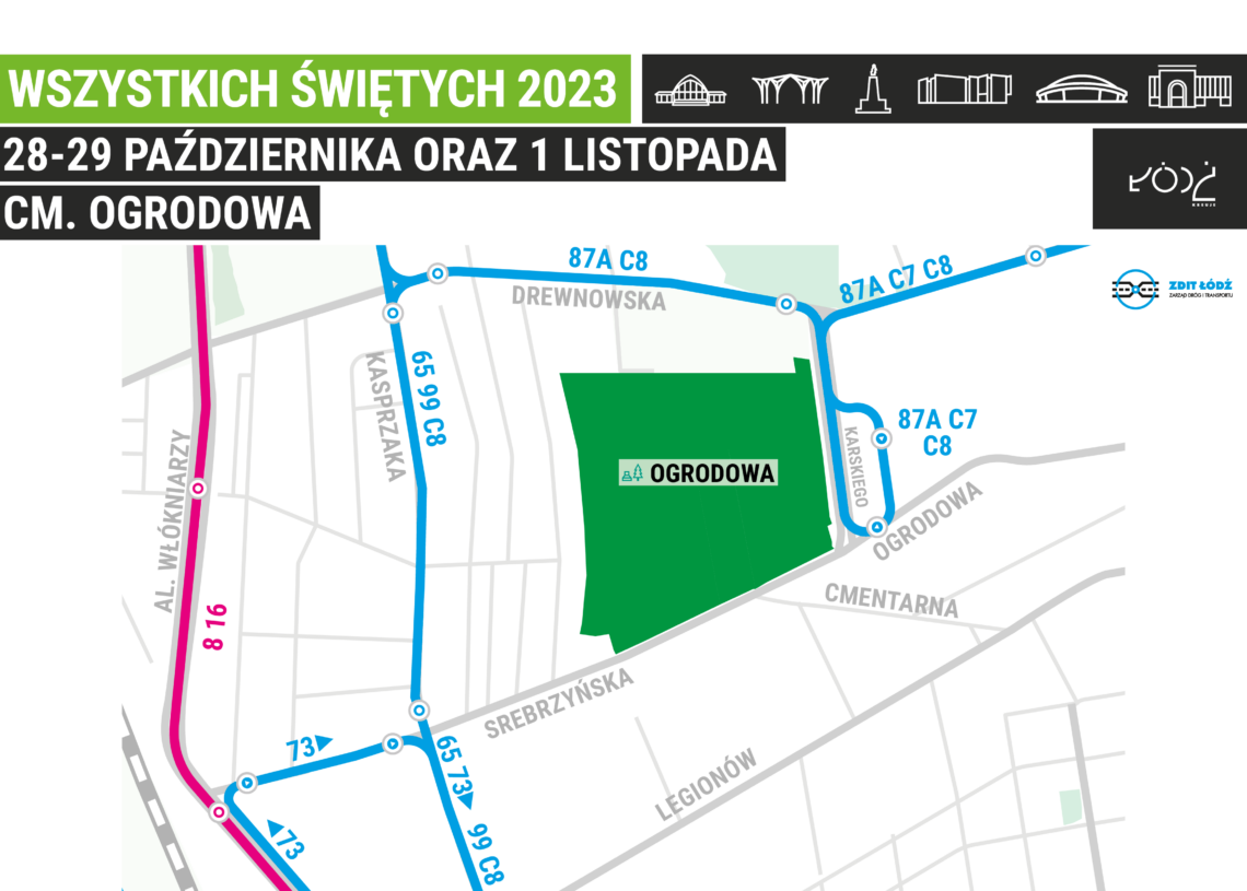 Jak dojechać na łódzkie cmentarze. Dowiezie do nich 8 linii specjalnych