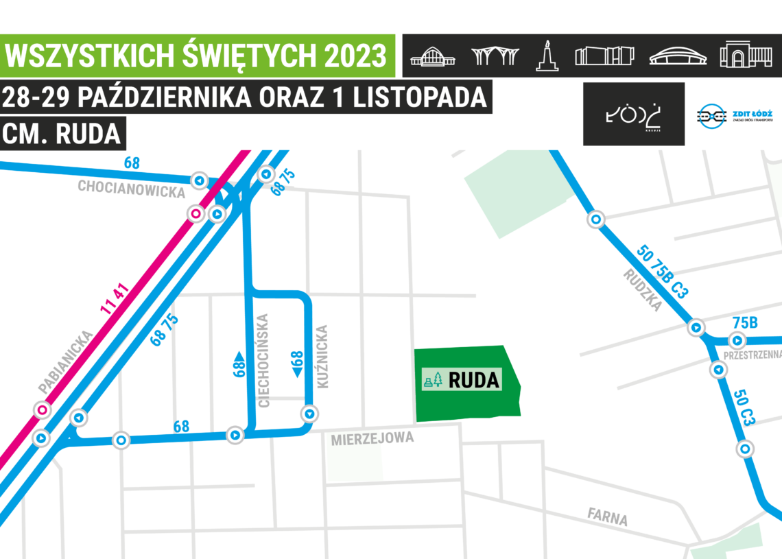 Jak dojechać na łódzkie cmentarze. Dowiezie do nich 8 linii specjalnych
