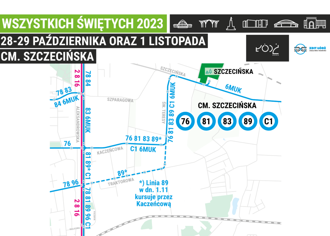 Jak dojechać na łódzkie cmentarze. Dowiezie do nich 8 linii specjalnych