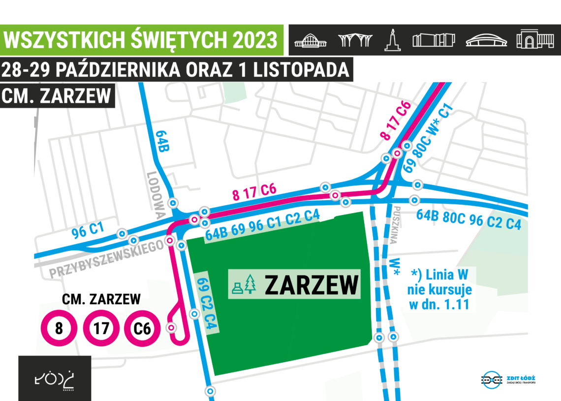Jak dojechać na łódzkie cmentarze. Dowiezie do nich 8 linii specjalnych