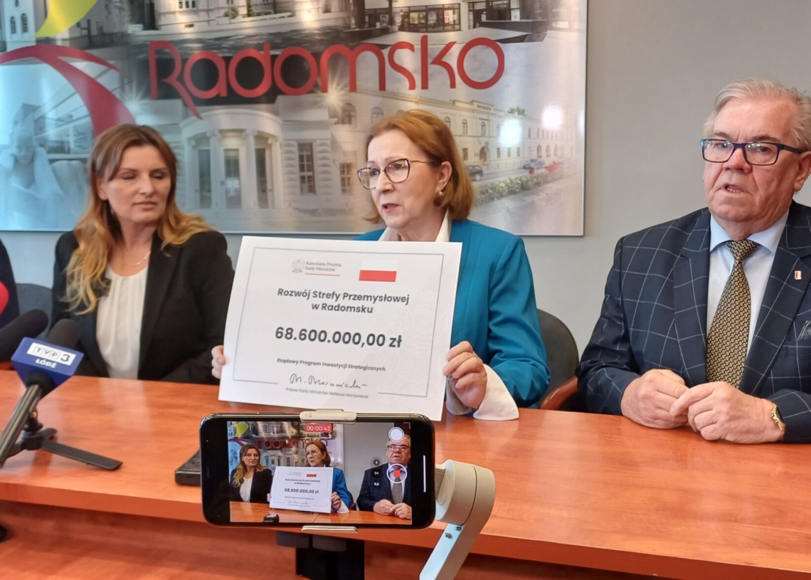 Radomsko: Ponad 68,5 mln zł dotacji na rozbudowę strefy przemysłowej