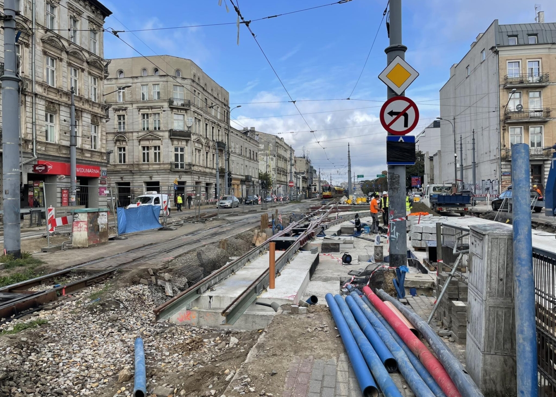 Zatrzymanie ruchu tramwajowego na ul. Zachodniej. Zerwana sieć trakcyjna