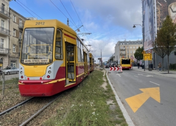 zatrzymanie ruchu tramwajowego na ul. Zachodniej