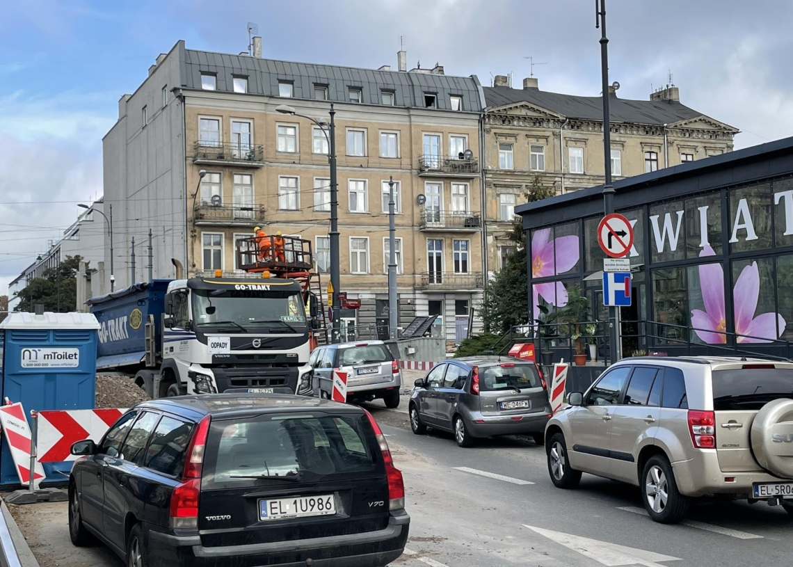 Zatrzymanie ruchu tramwajowego na ul. Zachodniej. Zerwana sieć trakcyjna