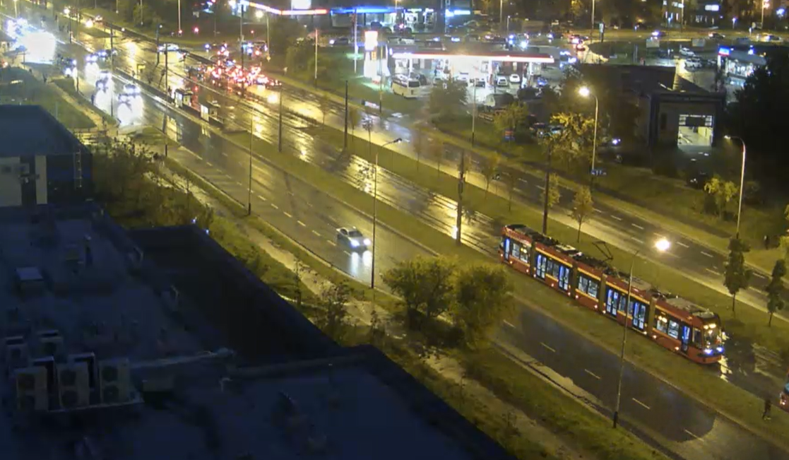 Zatrzymanie ruchu tramwajowego na Retkini 1 zatrzymanie ruchu tramwajowego na Retkini