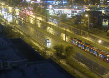 zatrzymanie ruchu tramwajowego na Retkini