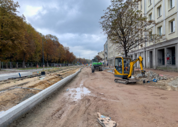 Modernizacja ul. Północnej. Wkrótce wylewanie podbudowy na południowej nitce i układanie pierwszej warstwy nawierzchni 1 modernizacja ul. Północnej