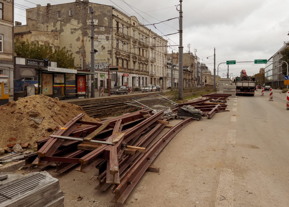 W weekend ulica Zachodnia i aleja Kościuszki bez tramwajów