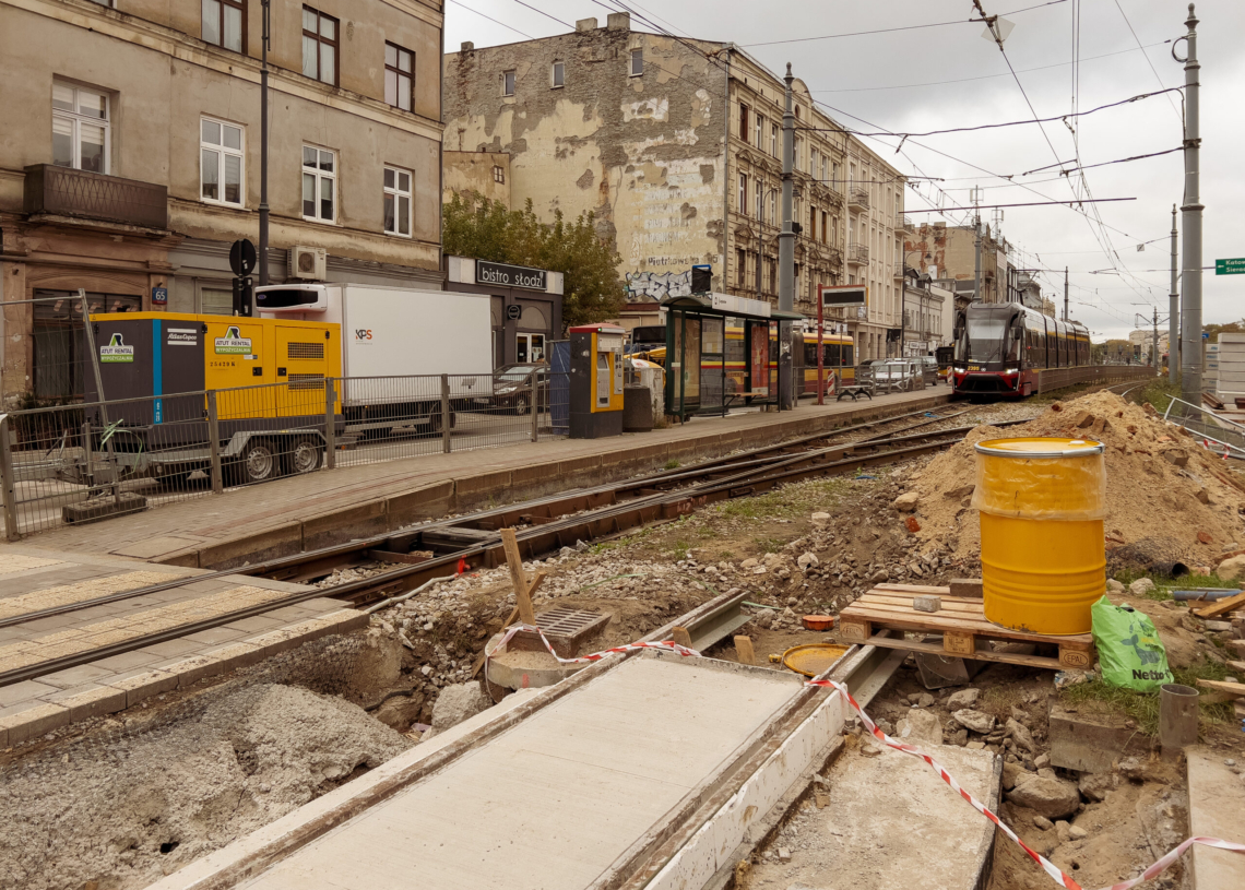 W weekend ulica Zachodnia i aleja Kościuszki bez tramwajów