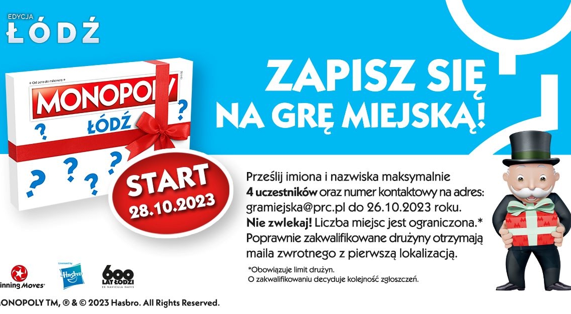 Debiut łódzkiej edycji gry Monopoly 28 października