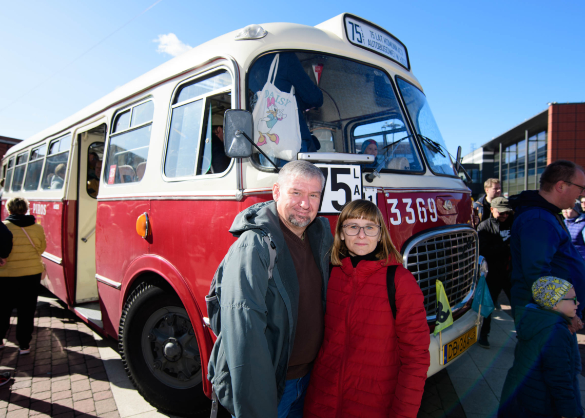 Parada autobusów w Łodzi