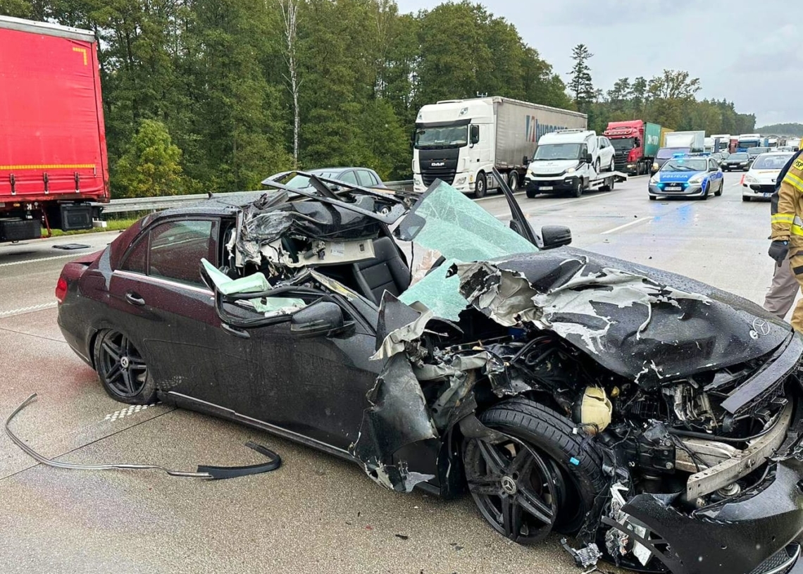 Wypadek na A1. 20-latek nie zachował ostrożności 1 Wypadek A1