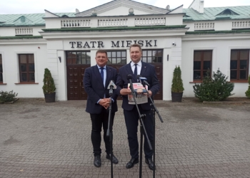 Przemysław Czarnek i Tomasz Rzymkowski w Sieradzu