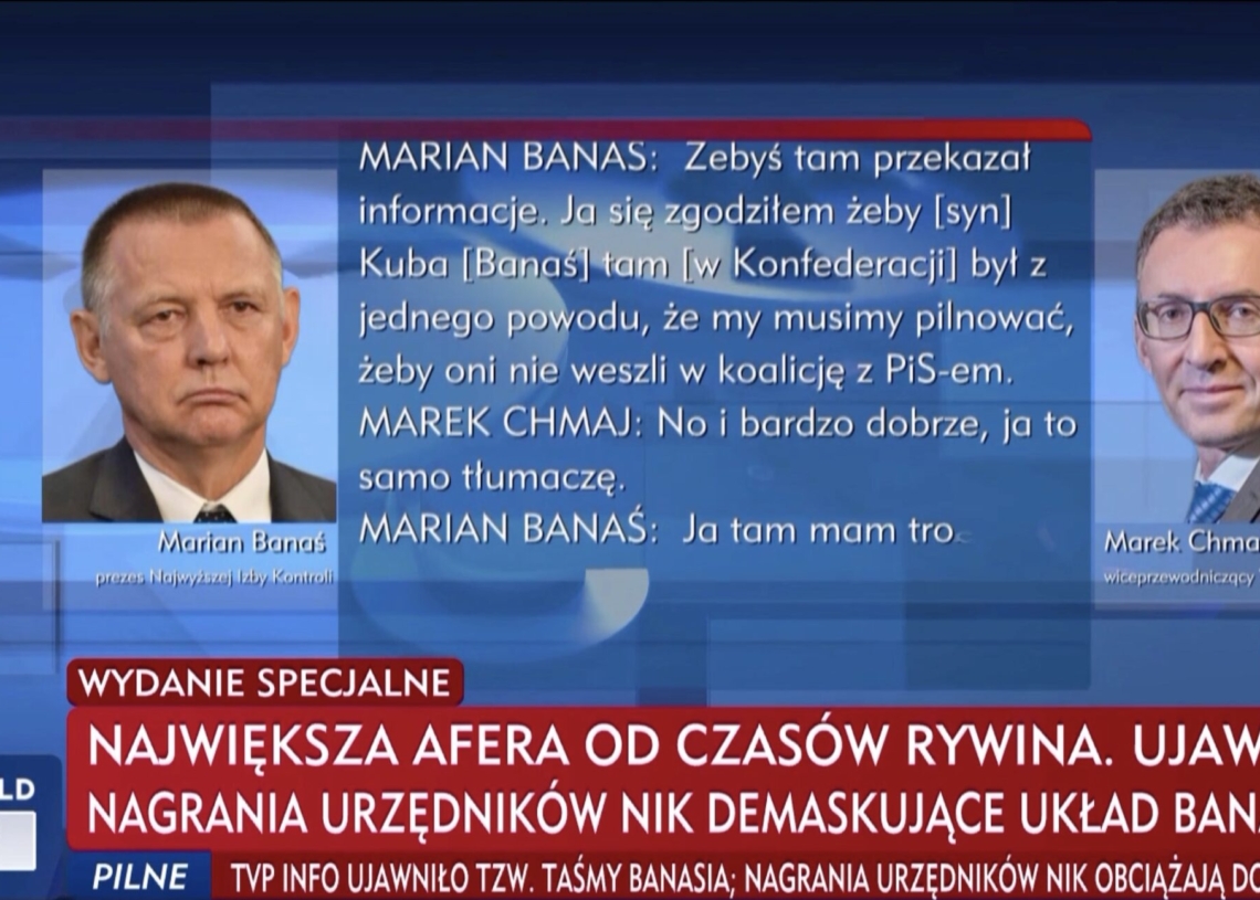 Taśmy Banasia ujawnione. Nagrania urzędników NIK obciążające Tuska 1 Taśmy Banasia ujawnione. Nagrania urzędników NIK obciążające Tuska