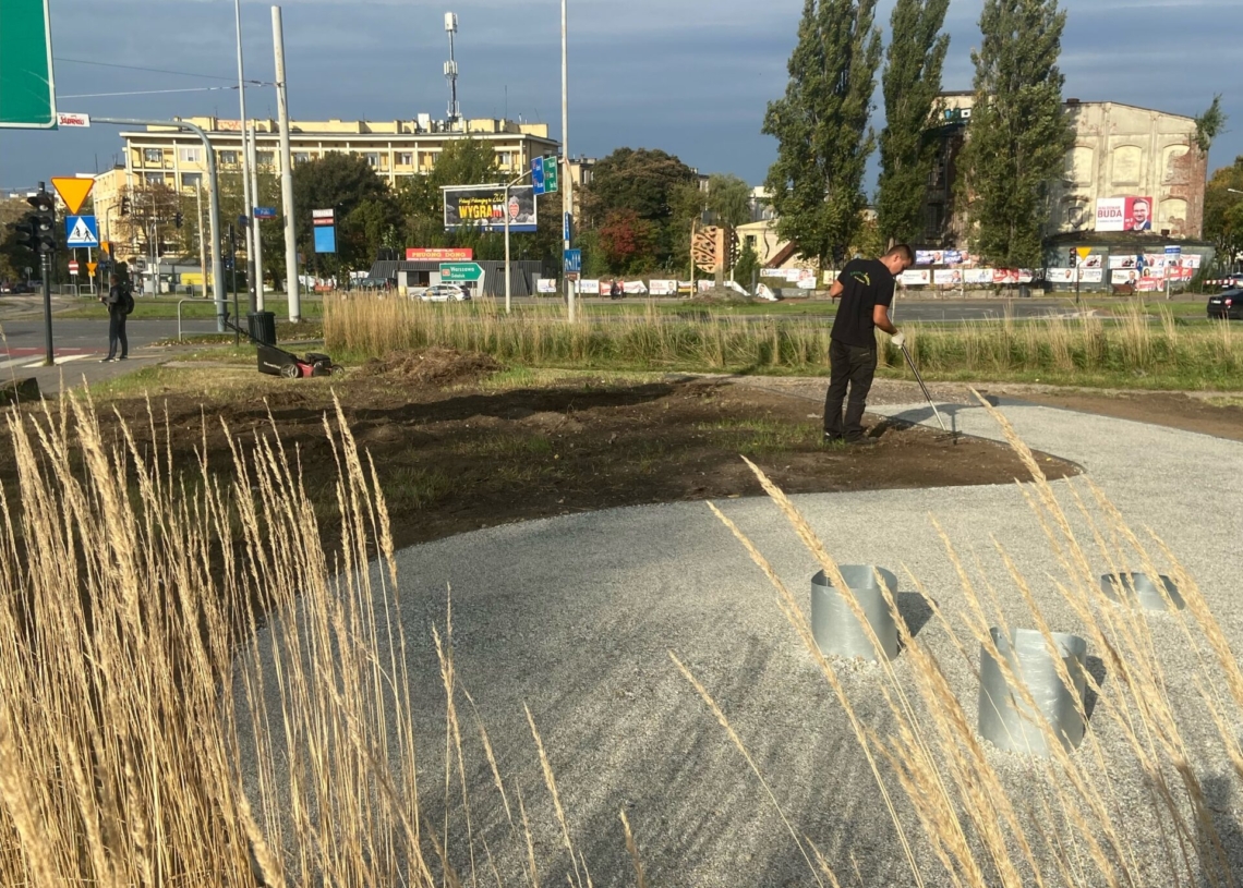 zieleniec przy Rondzie Solidarności
