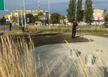 zieleniec przy Rondzie Solidarności