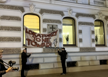 Protest lokatorów w Łodzi