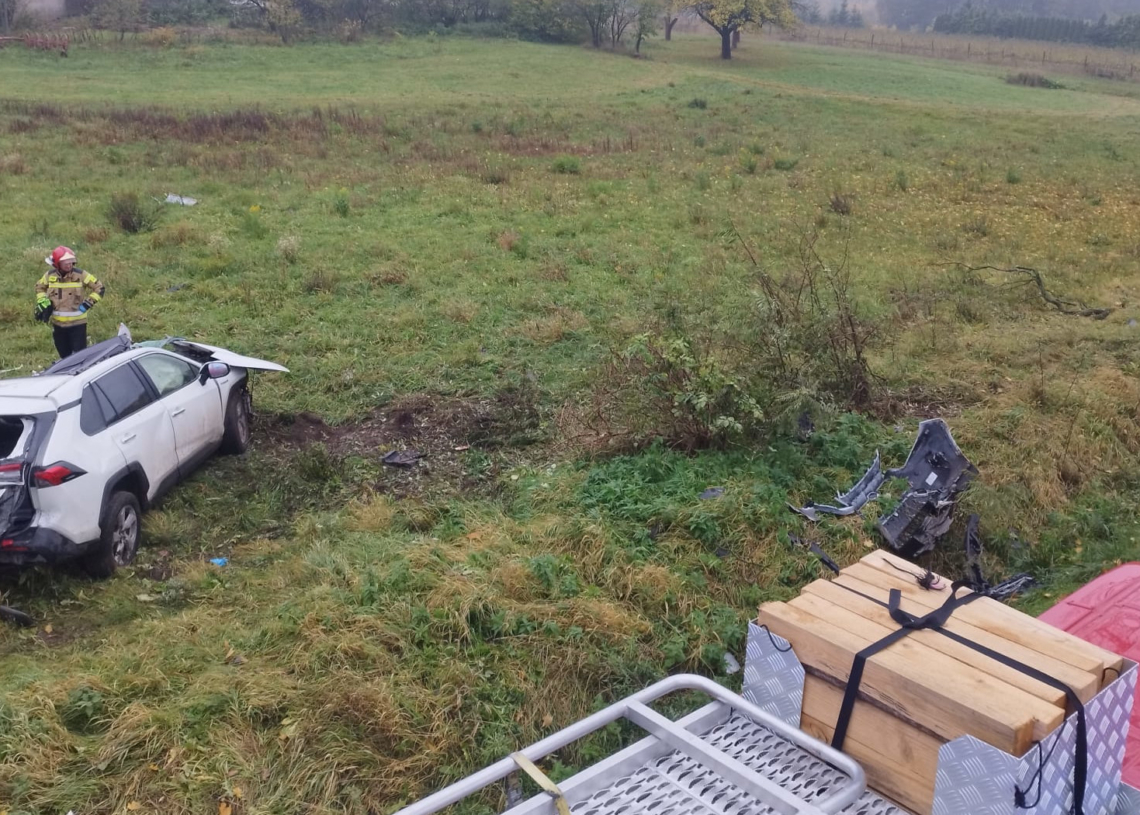 Śmiertelny wypadek w Kolonii Brużyca na DK71