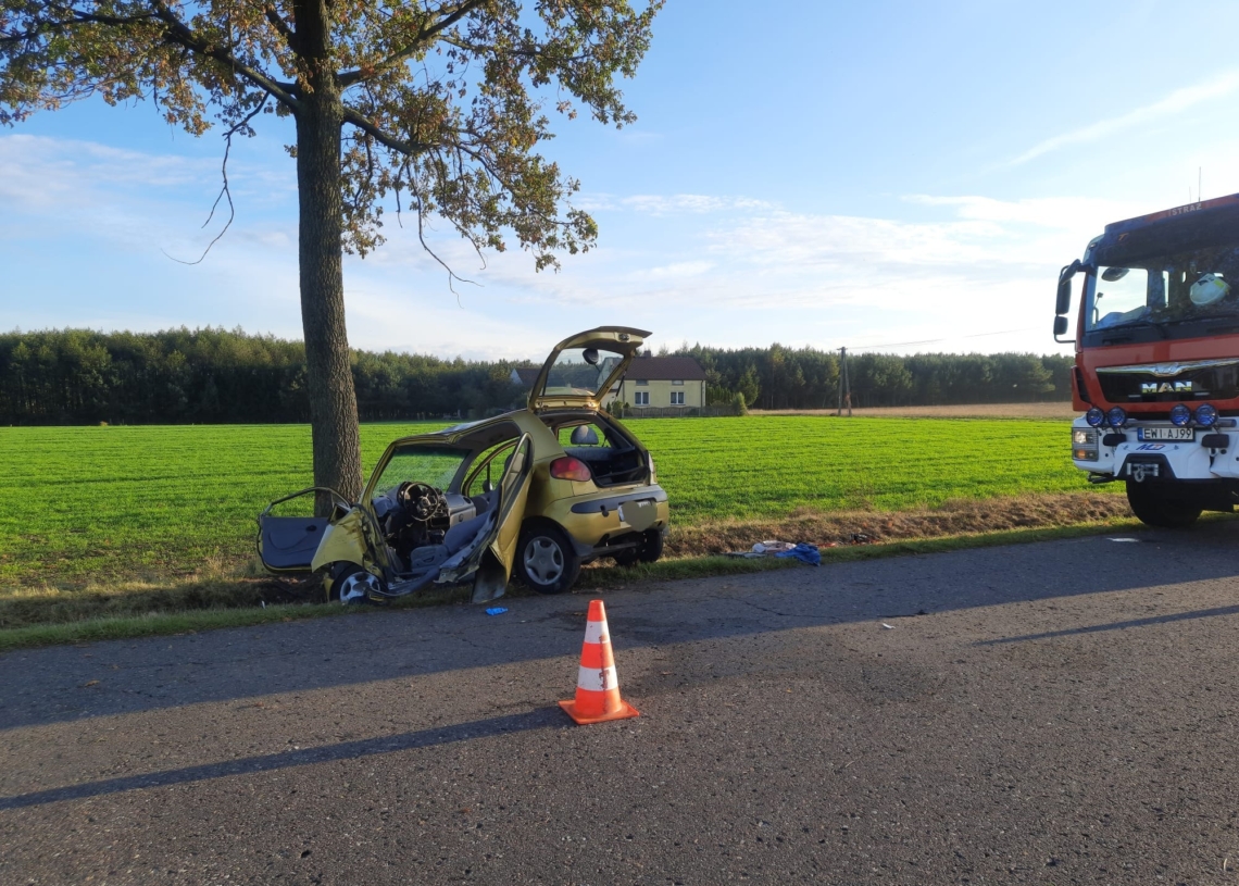 Wypadek w miejscowości Kamyk. Ranna 49-letnia kobieta 1 Wypadek w miejscowości Kamyk. Ranna 49-letnia kobieta