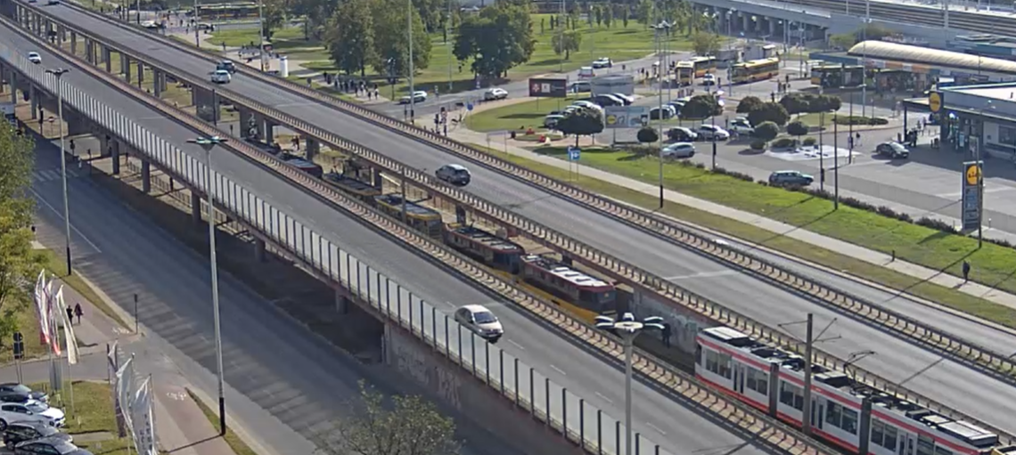 zatrzymanie ruchu tramwajowego na al. Bandurskiego