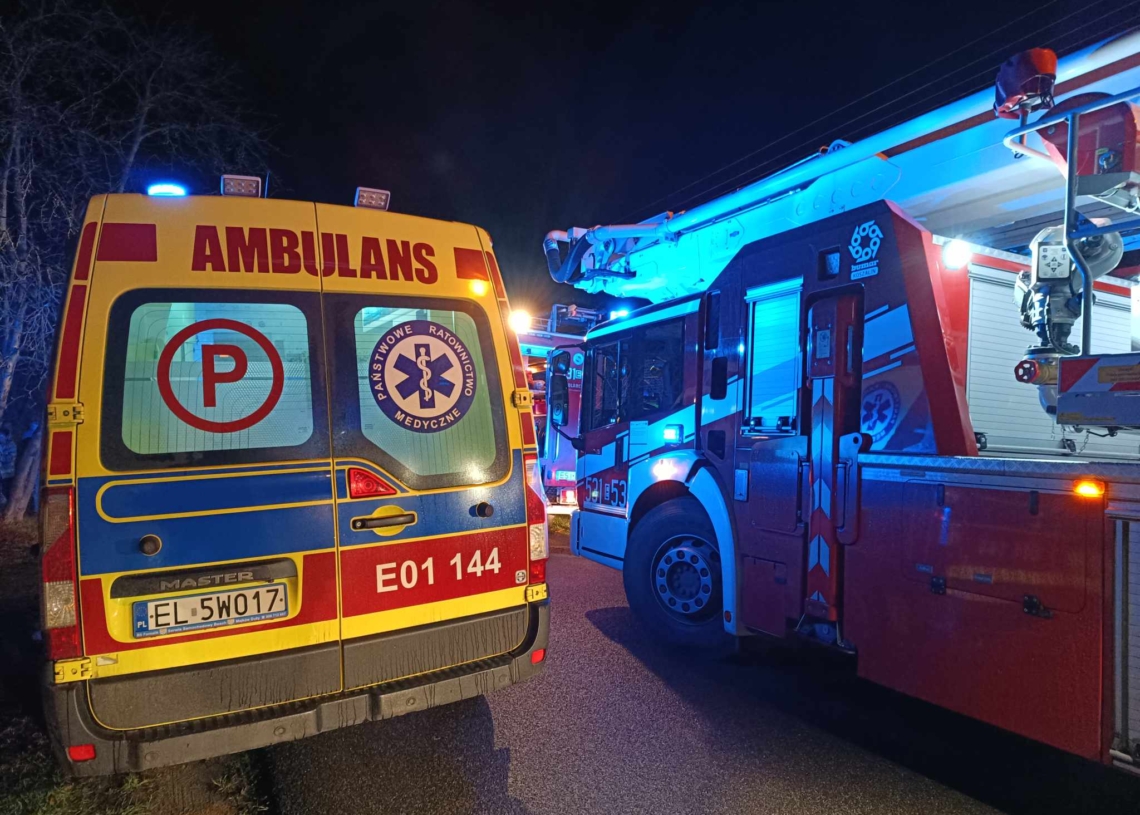 Pożar przy ul. Paszkiewicza w Sieradzu