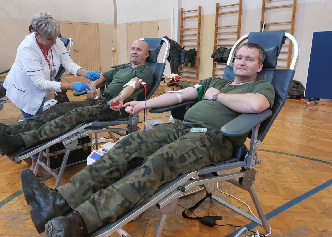 Wojskowa zbiórka krwi w Sieradzu