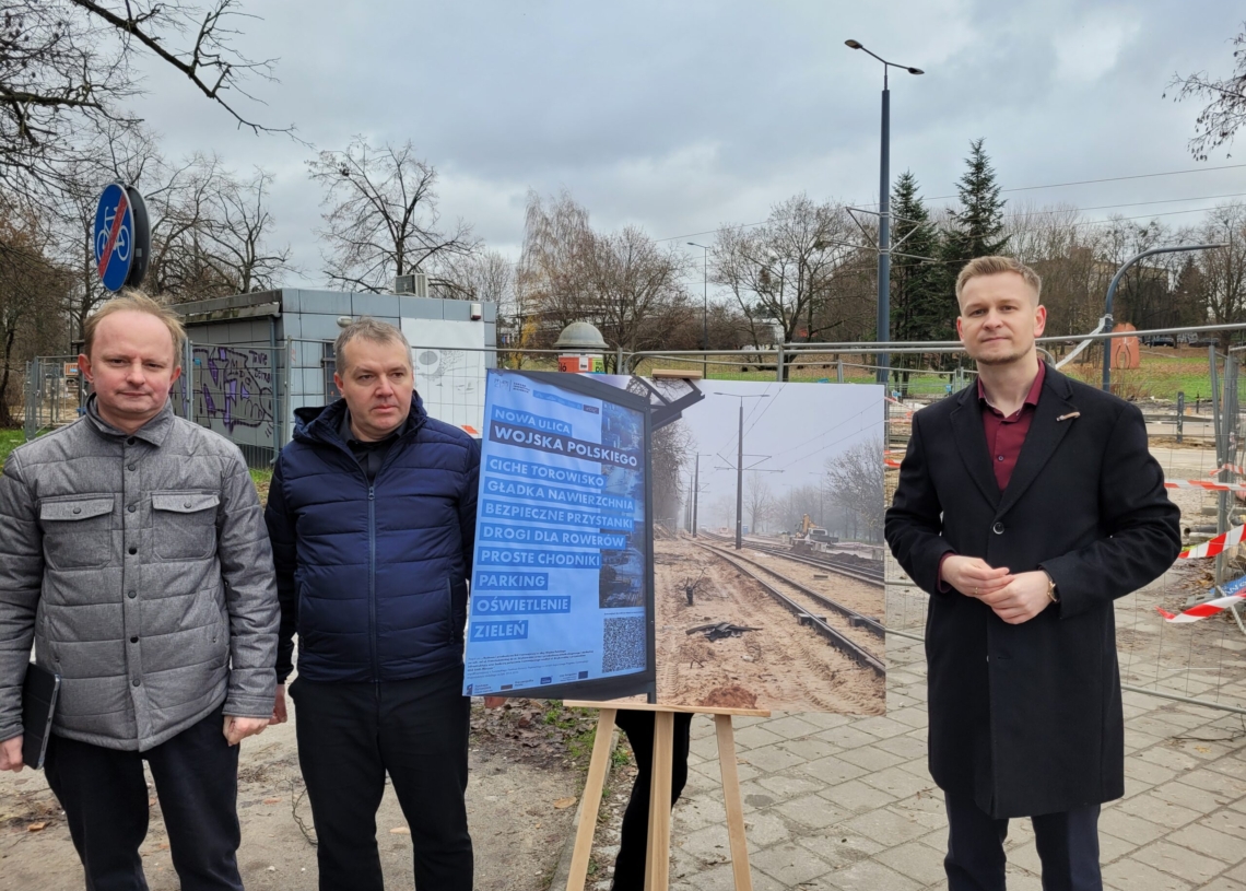 Wicewojewoda apeluje o przyspieszenie prac na ul. Wojska Polskiego 1 Konferencja na ul. Wojska Polskiego