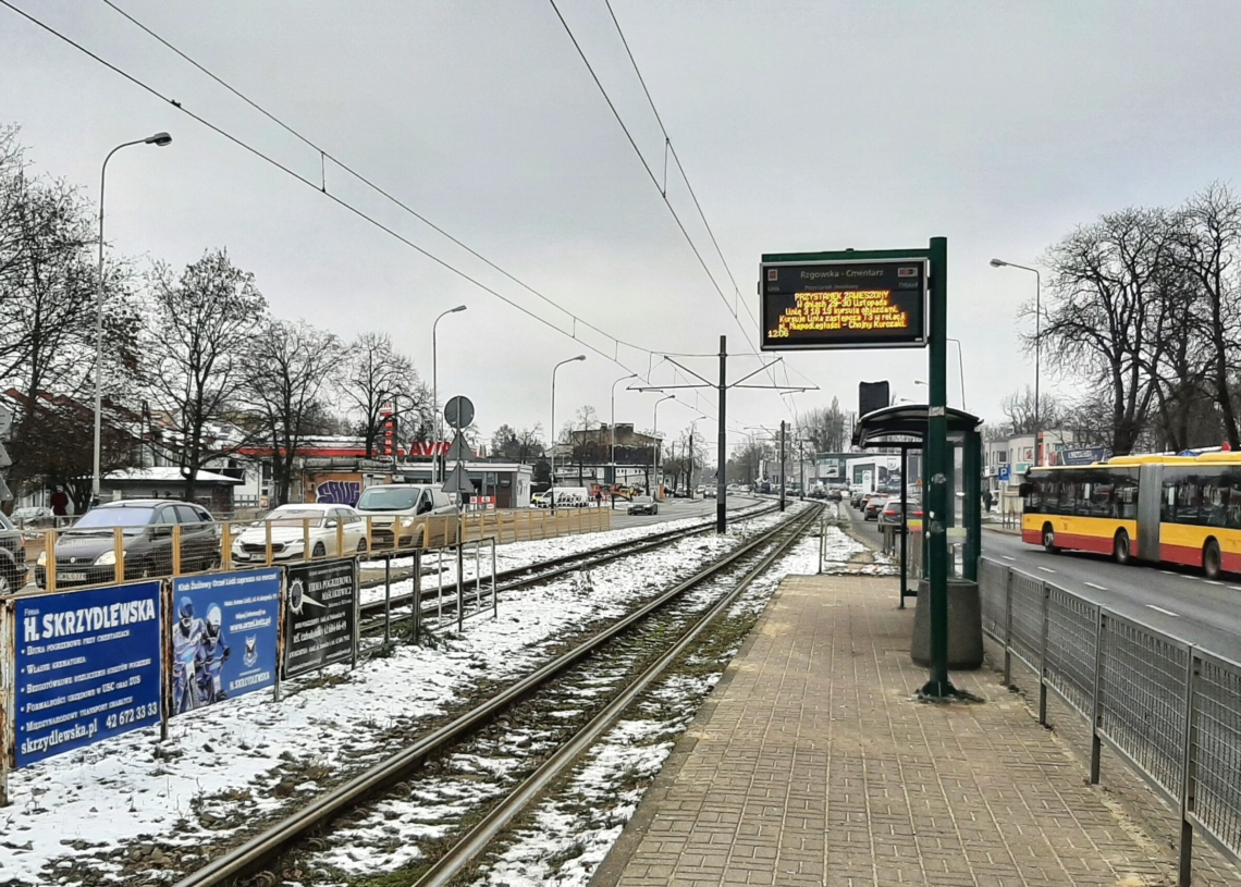 Tramwaje nie pojadą przez ul. Rzgowską