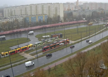 zatrzymanie ruchu tramwajowego na ul. Rokicińskiej