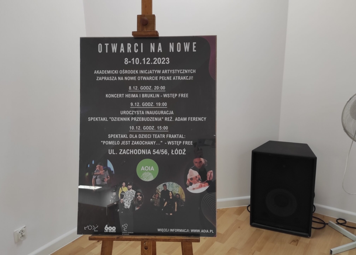 Akademicki Ośrodek Inicjatyw Artystycznych zmienia się dla łodzian