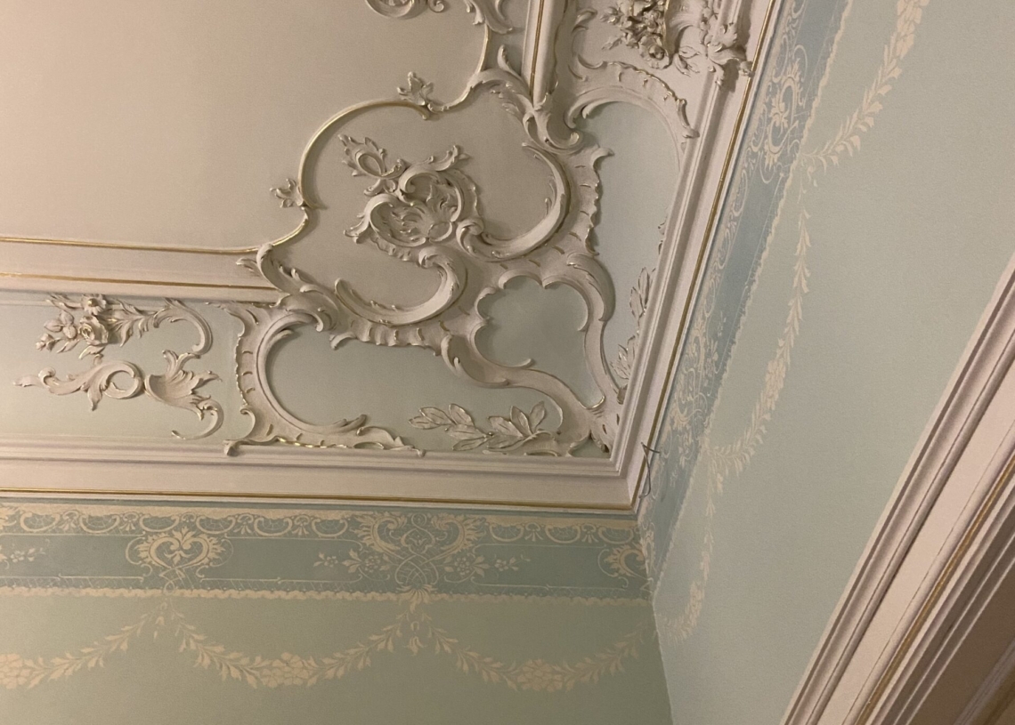 Pistacjowy saloniku Leonii Poznańskiej w Muzeum Miasta Łodzi. Foto - Agata Zielińska