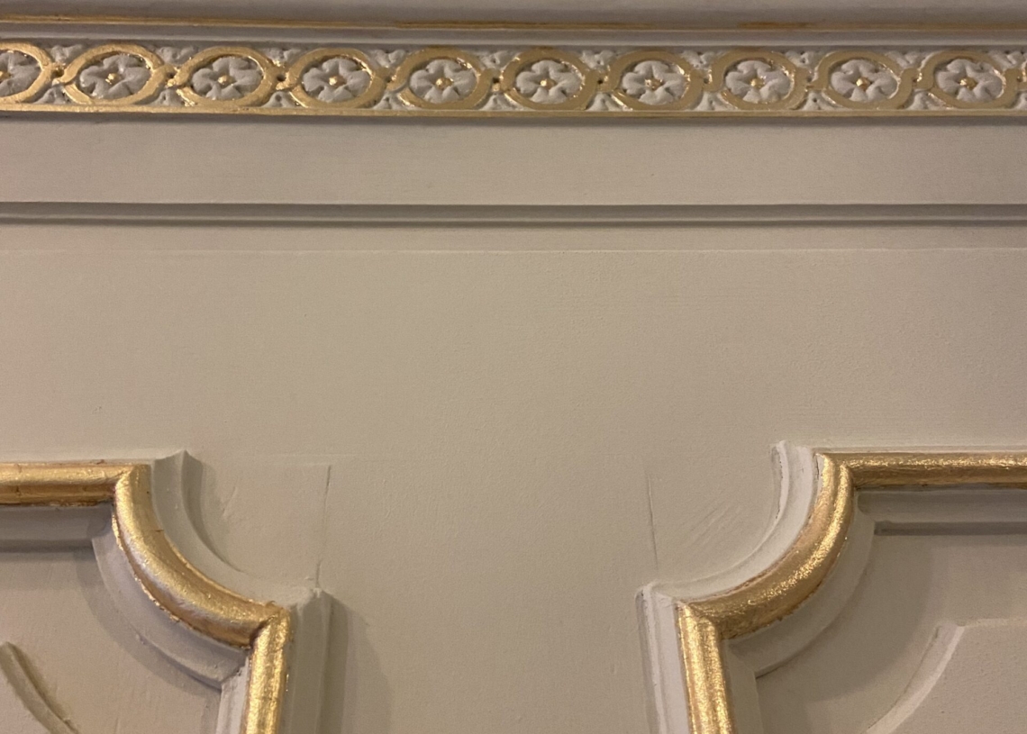 Pistacjowy saloniku Leonii Poznańskiej w Muzeum Miasta Łodzi. Foto - Agata Zielińska