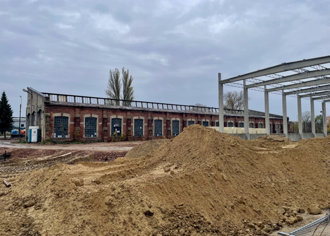 Na Helenówku powstaje nowa hala przyszłego Zakładu Techniki MPK-Łódź