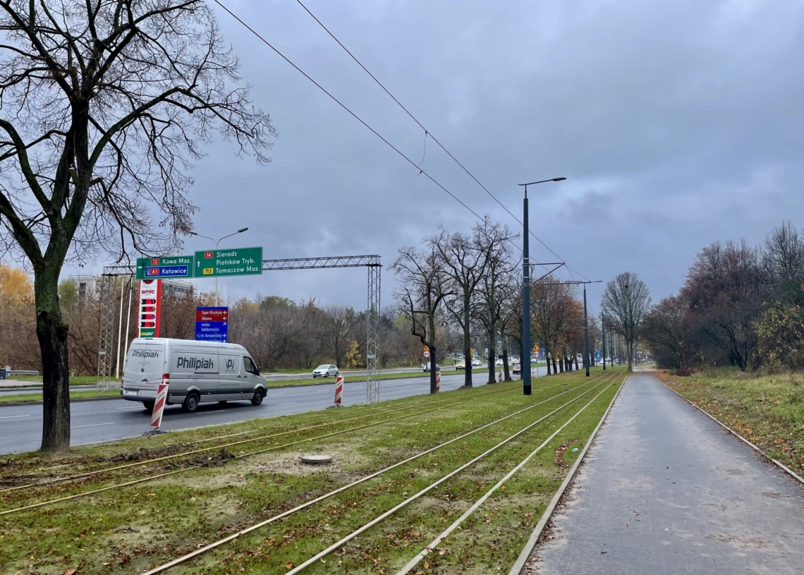 Modernizacja torowiska na ul. Strykowskiej. Trasa w połowie gotowa