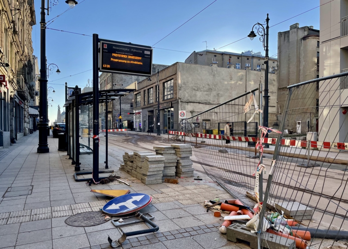 Modernizacja ul. Północnej. Od nocy z soboty na niedzielę jazda tylko południową nitką, a w grudniu mają powrócić tramwaje