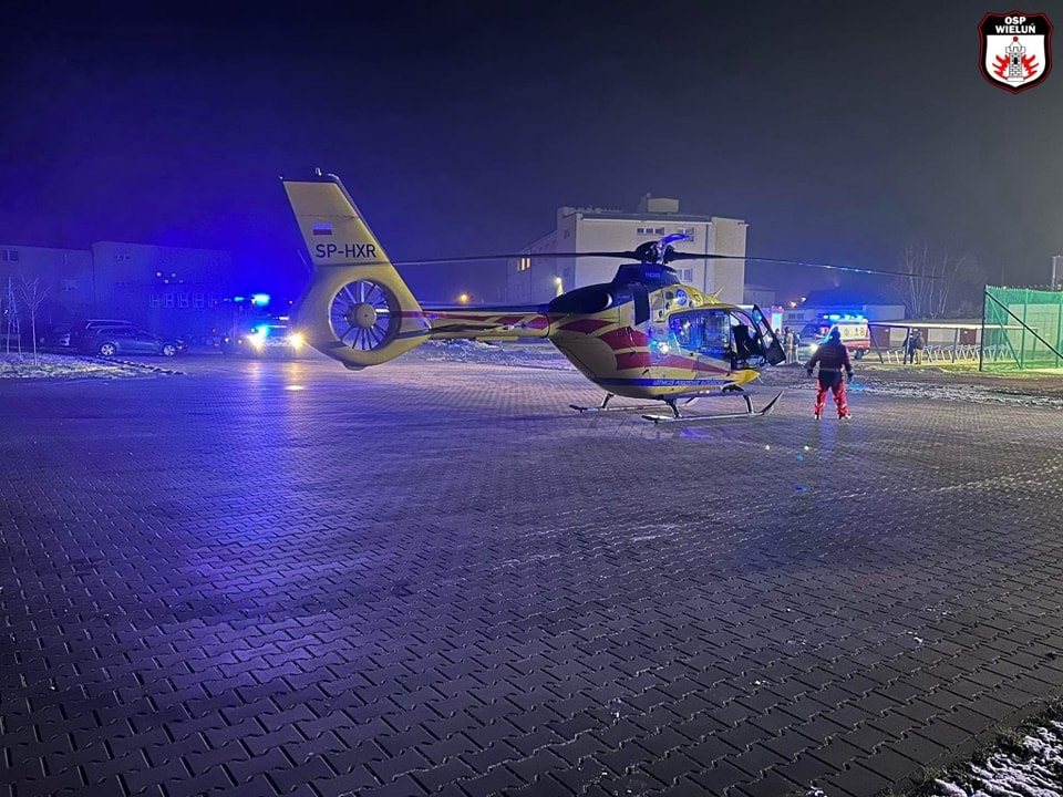 Lotnicze Pogotowie Ratunkowe. Foto: OSP powiatu wieluńskiego