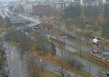 zatrzymanie ruchu tramwajowego na al. Mickiewicza