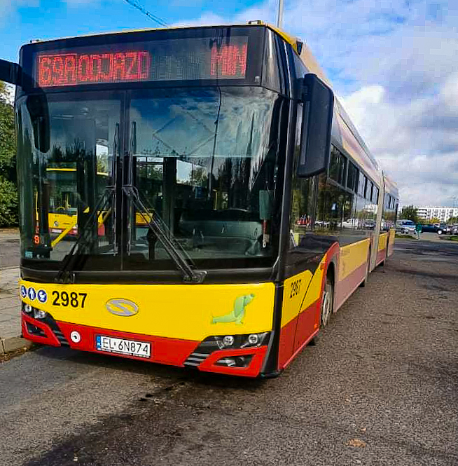 Autobusy linii 69A i W kursują objazdem przez roboty drogowe na ul. Ossendowskiego przy ul. Lodowej 1 linii 69A