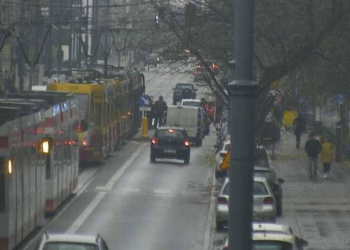 zatrzymanie ruchu tramwajowego na ul. Piotrkowskiej
