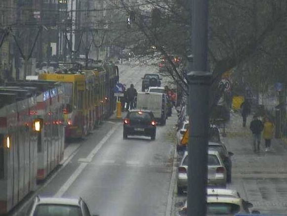 zatrzymanie ruchu tramwajowego na ul. Piotrkowskiej