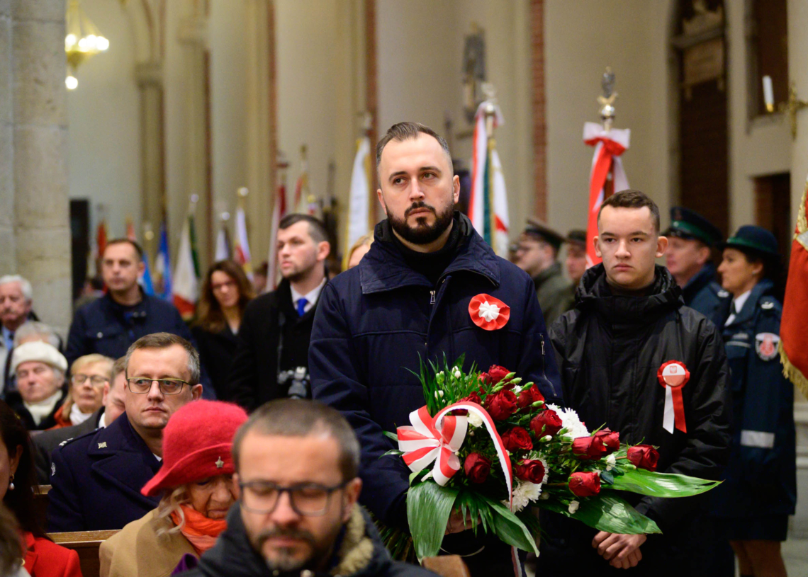 105. rocznica odzyskania niepodległości przez Polskę - uroczysta msza święta w Łodzi