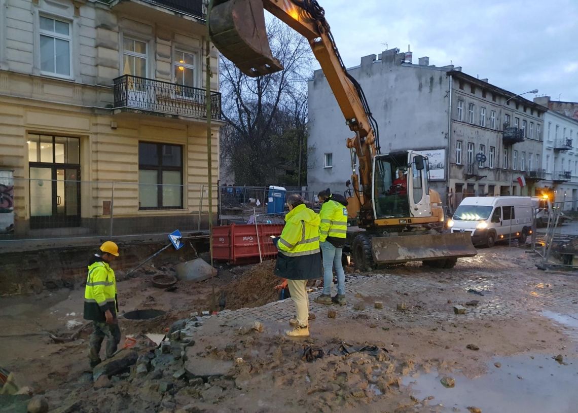 Gejzer wodny na ul. Legionów
