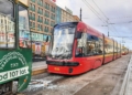 Zderzenie dwóch tramwajów na al. Piłsudskiego w Łodzi