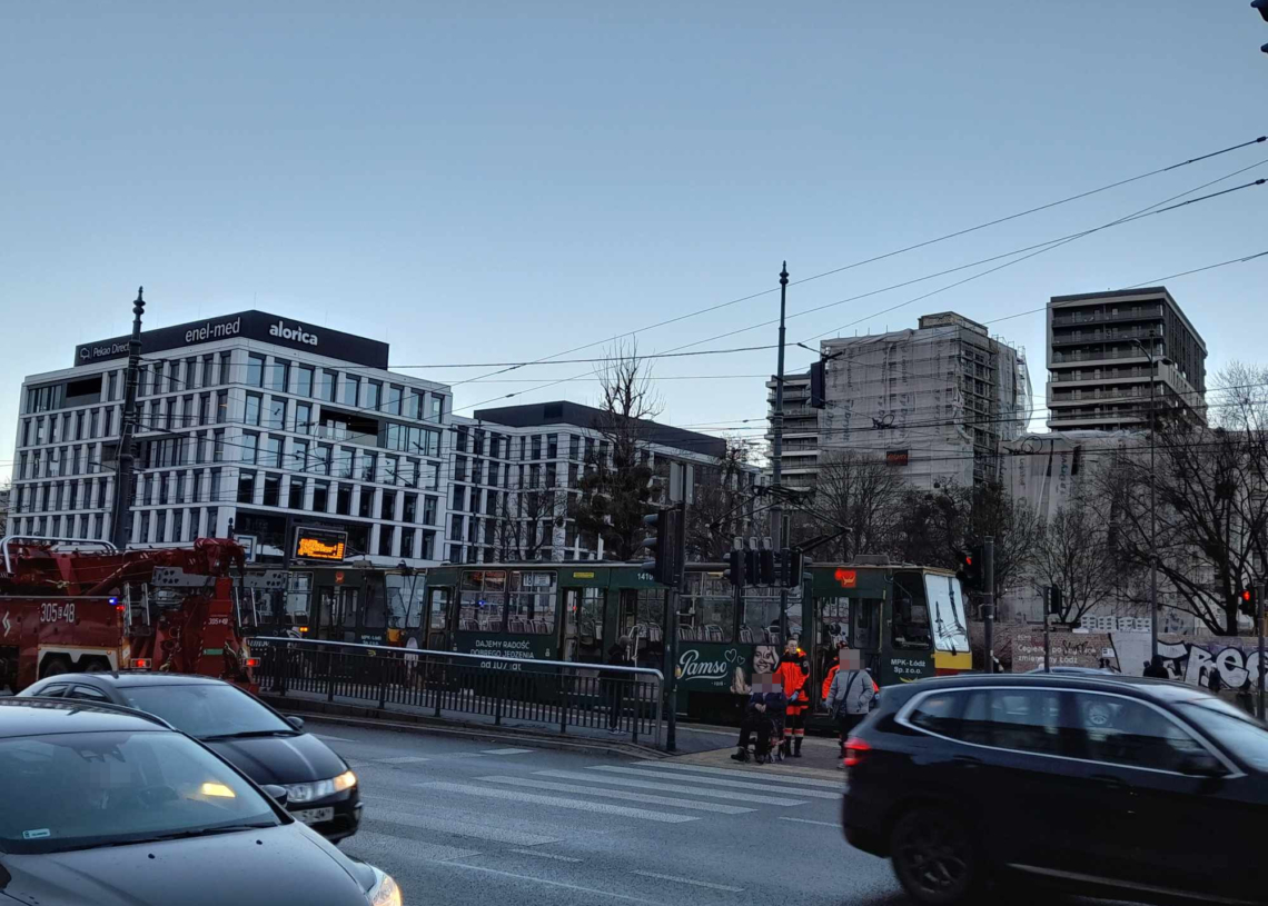 Zderzenie dwóch tramwajów na al. Piłsudskiego