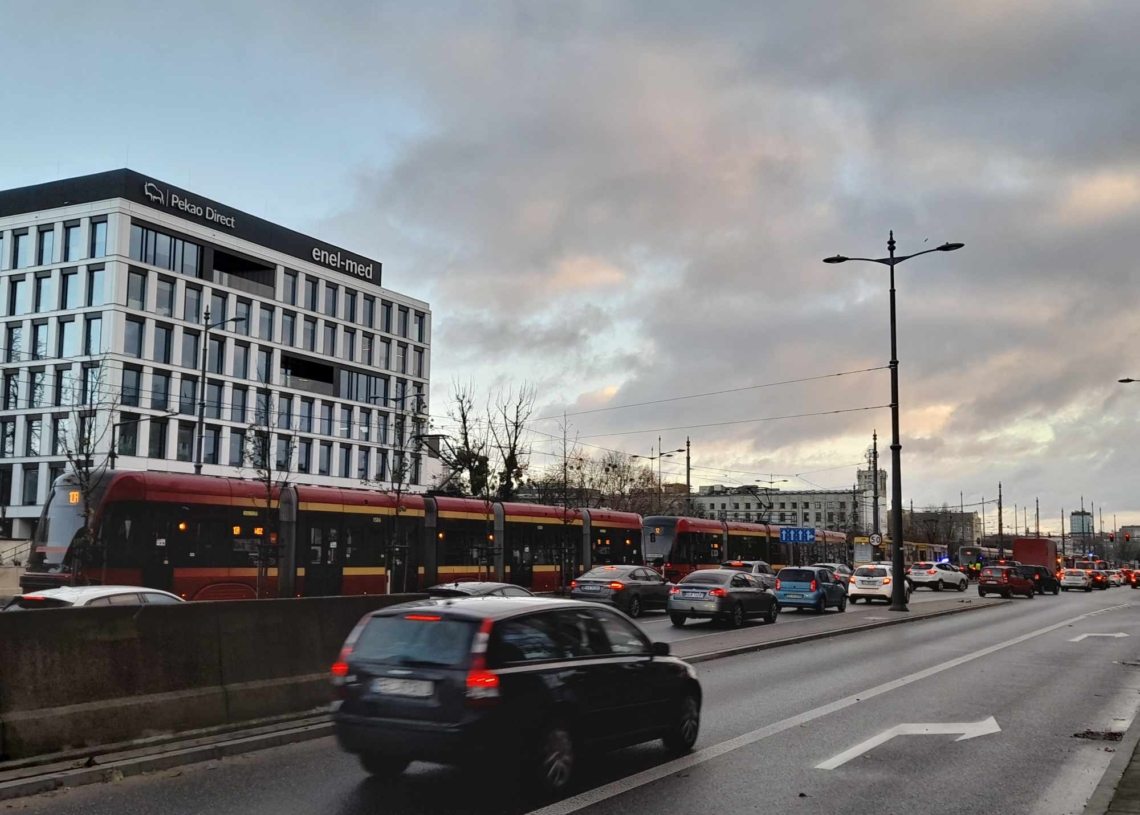 Zderzenie dwóch tramwajów na al. Piłsudskiego